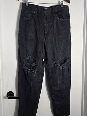 Levi's Black Distressed Straight Leg Women's Jeans